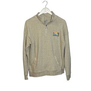 Ron Jon Surf Shop 1/4 zip pullover in light sand - XL